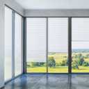 Threehoney 4 Pcs Paper Blinds for French Doors 23 X 110 Inches Adhesive | Temporary Shades, Trim to Fit, Light Filtering Privacy for Sliding Doors, No Tools Needed Cut to Size, Removable Fabric