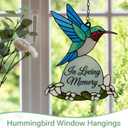 Hummingbird Suncatcher Memorial Gifts, Dog Memorial Gifts for Loss of Dog, Sympathy Gift for Loss of Loved One in Loving Memory, Bereavement Condolence Pet Loss Sympathy Gift Glass Hummingbird