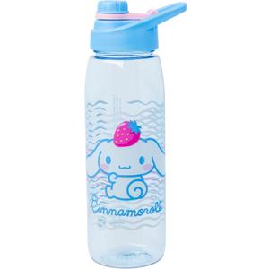 Silver Buffalo Sanrio Hello Kitty and Friends Cinnamoroll with Strawberry Water Bottle with Screw-On Lid, 28 Ounces (27.1 Ounces)