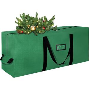 Christmas Tree Storage Bag 9 Ft, Tree Bags for Storage 9 Foot Christmas Tree Bag Storage Box - Strong, Extra Large, Waterproof, Reinforced Handles, Dual Zippers, Wide Opening Green Xmas Tree bag