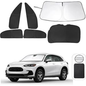 6PCS YYCKE Window Shades for HR-V 2023-2025 for Honda Accessories Side Full Windows Windshield Sun Shade Sun UV Rays & Privacy Protection for Camping,Napping,and Relaxing