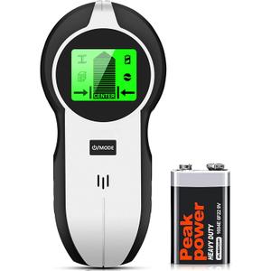 Stud Finder Wall Scanner 5 in 1 Upgraded Electronic Wall Scanner with Battery for Wood Metal and AC Wire Detection,HD LCD Display and Audio Alarm, Green