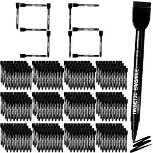 Kosiz 96 Pcs Magnetic Dry Erase Markers Fine Tip Magnetic Whiteboard Markers with Eraser Cap Colorful Dry Erase Markers Low Odor for Office School(Black)