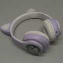 TOKANI Kids Headphones for School, Bluetooth Wireless Headphones with Microphone for Kids Teens Adults, Cat Ear Headphones for Girls Women (Purple)