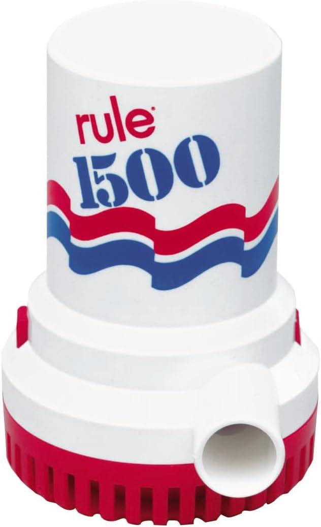 Rule High-Performance 1500GPH, 12 Volt Water Pump for Boats - Bilge Pump, Submersible Pump - Ideal for Marine Accessories, Boating supplies, and Bilge Pumps