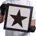 Classic Star Stencil - 18 Inch - Durable 14 Mil Mylar Plastic - Lawn Painting, Yard Marking, Walls & DIY Projects