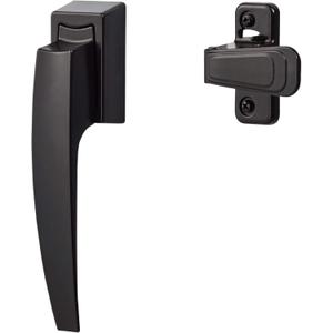 Ideal Security BK1994MB VP Pull Handle with Locking Latch, Surface Mount Storm Door Replacement Handle, Matte Black