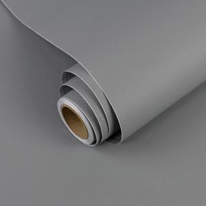 Grey Peel and Stick Wallpaper 15.7x 118 Matte Grey Self-Adhesive Removable Contact Paper Solid Color Waterproof Vinyl Roll for Cabinets Furniture Renovation Bedroom Wall Covering