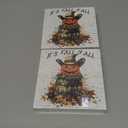 2 x Tis' the Season Home Fall Farmhouse Decorations Autumn Pumpkin Harvest Wood Artwork Box Sign Thanksgiving Block Signs for Fireplaces, Shelves, Coffee Bars, Bedrooms, Offices Decor (Its Fall Yall)