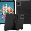 Case for CWOWDEFU C18 Android 14 Tablet 10.1 in,Soft Silicone Protector Cover for CWOWDEFU C18 Android 14 Tablet, Kids Friendly,Adjustable Stand Tablet Cover,4 Corners Thicken Shockproof (Black)