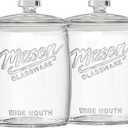 Folinstall 2 Pack 1 Gallon Glass Cookie Jar, Large Glass Jar with Airtight lid, Glass Food Storage Container for Cookies, Candy, Flour, Dog Treats, Coffee, Apothecary Jars