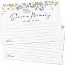 GardenCity Share a Memory Card - 50 Pack, Share a Memory Cards for Celebration of Life, Funeral, Memorial, Birthday, Graduation, Bridal Shower, 4 x 6", Floral