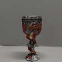 YIXINLOMYY Dragon Goblet Stainless Steel Dungeons and Dragon Gift for Men, 7 oz Chalice Wine Goblet Cross Medieval Drinking Cups Gothic D&D Goblet Vintage Halloween Christmas Gift (Red)