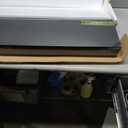 BAMEOS 47in Floating Shelves, Black Wall Mounted Wooden Shelves with Invisible Brackets Set of 2