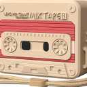 AirPods Pro 2 Case Cover, KOREDA Funny Cassette Tape Design Case for Airpods Pro 2nd Generation/1st Generation (2023/2022/2019), Cute Cartoon Fashion Silicone Protective Case for Women Men (Cinnamon Powder)