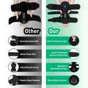 Night Splint Adjustable Planter Facetious Relief Foot Drop Achilles Tendonitis Day Night (Black-1PC) (Black, L)