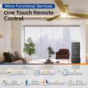 Ceiling Fans with Lights, 42 Inch Ceiling Fan with Light And Remote, 3CCT Flush Moun Low Profile Ceiling Fans, 6 Speed Noiseless LED Ceiling Fan, All Gold Ceilings Fan for Bedroom Living Room