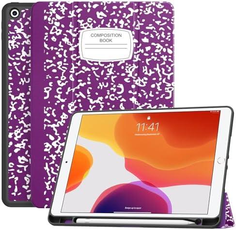 Amazon.com: Soke Case for iPad 9th Generation 2021/8th Gen 2020/7th Gen 2019 with Pencil Holder - Premium Shockproof Case with Soft TPU Back Cover & Auto Sleep/Wake for iPad 10.2 Inch, B-Book Violet : Electronics