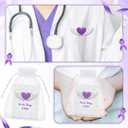 24 Sets Purple Ribbon Pins with Card Domestic Violence Awareness Lapel Angel Pins Alzheimers Pancreatic Lupus Disease Cancer Awareness Items for Charity Fundraiser Support Supplies