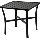 ZOTORUN Outdoor Steel Side Table End Table for Patio, Backyard, Pool, Indoor Companion, Easy Maintenance and Weather Resistant, Black