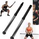 Portable Ropeless Battle Ropes, HIIT & Low Impact Cardio Workouts, Transform into Fitness Bar, Cordless Battle Ropes for Home Gym, Compact Gym Equipment for Men & Women (Black)
