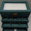 Jewelry Box for Women, 4 Layers, Vintage Jewelry Organizer and Display Box, Large Capacity Necklace Storage for Earrings Bracelets Rings,Ideal Gift for Your Loved Ones,Green