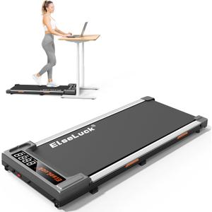 Elseluck Walking Pad, Under Desk Treadmill for Home Office, 2 in 1 Portable Walking Treadmill with Remote Control, Walking Jogging Machine in LED Display, (Black)