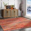 4'x6' Hand Woven Jute Chindi Area Rug - Colorful Boho Rugs