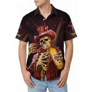 Crown Fan Hawaiian Shirts for Men and Women, Tropical Summer Beach Shirt, Crown Lovers Button Shirt, Holiday Shirt, XL