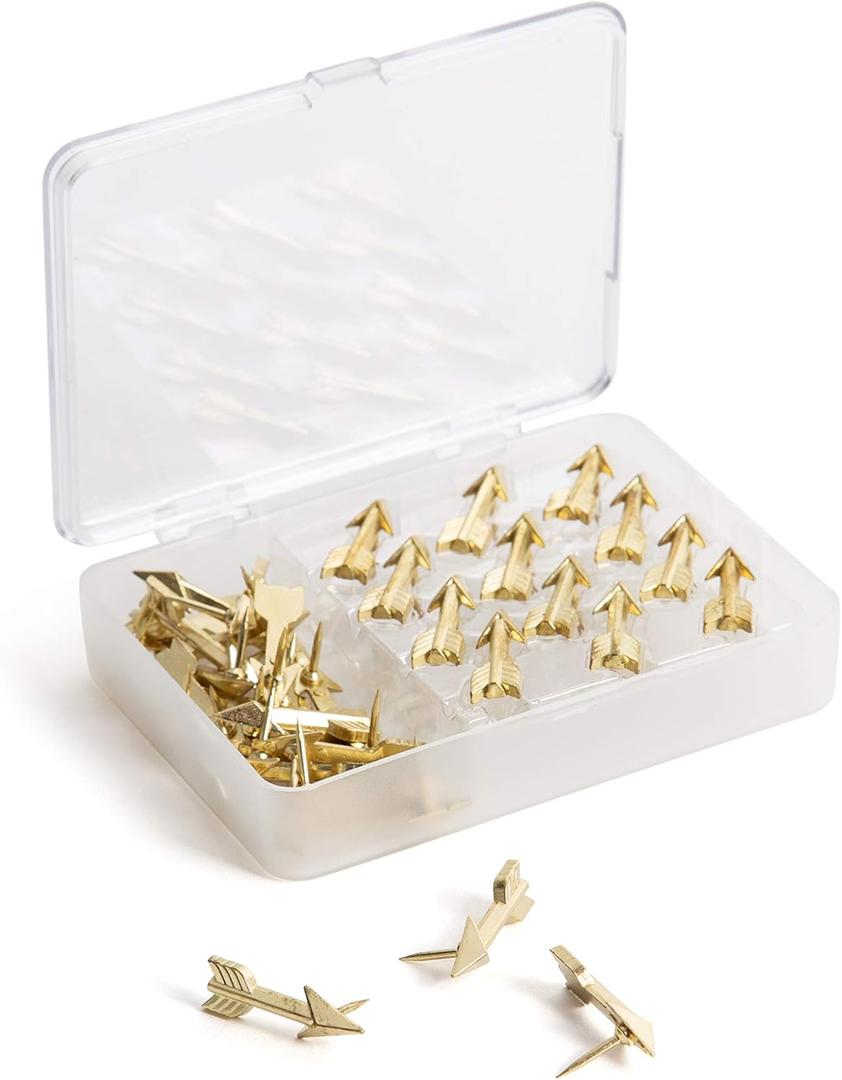 2 Pack U Brands® Arrow Push Pins, Gold, Set Of 12 Pins 