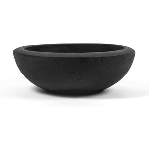 ARBORA 26" Santorini Bowl Polyresin Indoor and Outdoor Planter with Classic Black Finish - Durable, Weatherproof, Lightweight, Large Plant Pot for Patio, Garden, Deck, Entryway