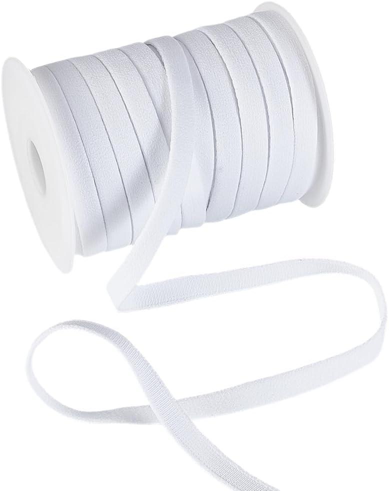 MAYJOYDIY 25 Yards White Corset Boning Casing 3/8inch Underwire Replacement Bra Cover Band Ribbon Nylon Bra Plush Back Casing for Sewing Accessories DIY Wedding Handmade Clothing
