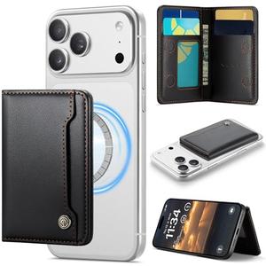 Vinich for MagSafe Wallet Magnetic RFID Blocking Card Holder Compatible with MagSafe Phones and Cases, Strong Magnet Minimalist Phone Wallet for iPhone 17/16/15/14/13/12/ Pro/Max/Plus, Black