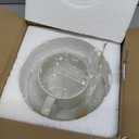 Vintage Ceramic Tea Cup and Saucer Set with Spoon, 10 oz Minimalist Porcelain Coffee Mug (Cream Fleck)