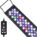hygger 48W LED Aquarium Light, 48-54 Inch Fish Tank Light with Timer Auto On/Off, Sunrise Sunset Mode, Adjustable Brightness and Colors, Full Spectrum Light with Extendable Brackets for Freshwater