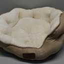 Bedsure Dog Beds for Small Dogs - Round Cat Beds for Indoor Cats, Washable Pet Bed for Puppy and Kitten with Slip-Resistant Bottom, 20 Inches, Camel