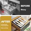 StoraRoll Wrap Dispenser 2-in-1, Drawer Organizer for Foil, Plastic Wrap, Parchment and Wax Paper with Safety Cutters and Labels for Kitchen Organization Glad wrap Cutter (Black)