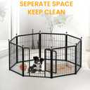 Dog Playpen 24 Inch 8 Panels, Ideal Dog Fence for Puppy/Small Dogs Indoor & Outdoor Bliss, Perfect Dog Pen for Camping, Yard, RV, Garden Fence, Black