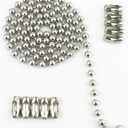 Glory Qin 6mm Stainless Steel Ball Chains & 10 Matching connectors (6mm, 10 feet)