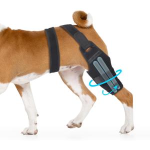 Dog Knee Brace, Torn ACL Hind Leg Support, Rear Stability for CCL Injury Recovery & Hip Dysplasia, Adjustable Joint Wrap for Small Medium Large Pets(Left, S)
