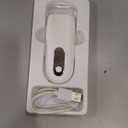 Heated Eyelash Curler for Natural Lashes 2-Level Adjustable Temperature Mini Electric Lash Curler Fast 3-Second Heat Up 24 Hours Long-Lasting Curl (White)