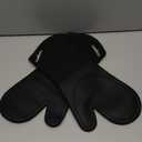 Sungwoo Extra Long Silicone Oven Mitts, Heat Resistant Oven Gloves with Quilted Liner Non-Slip Textured Grip Perfect for BBQ, Baking, Cooking and Grilling - 1 Pair 14.6 Inch Black