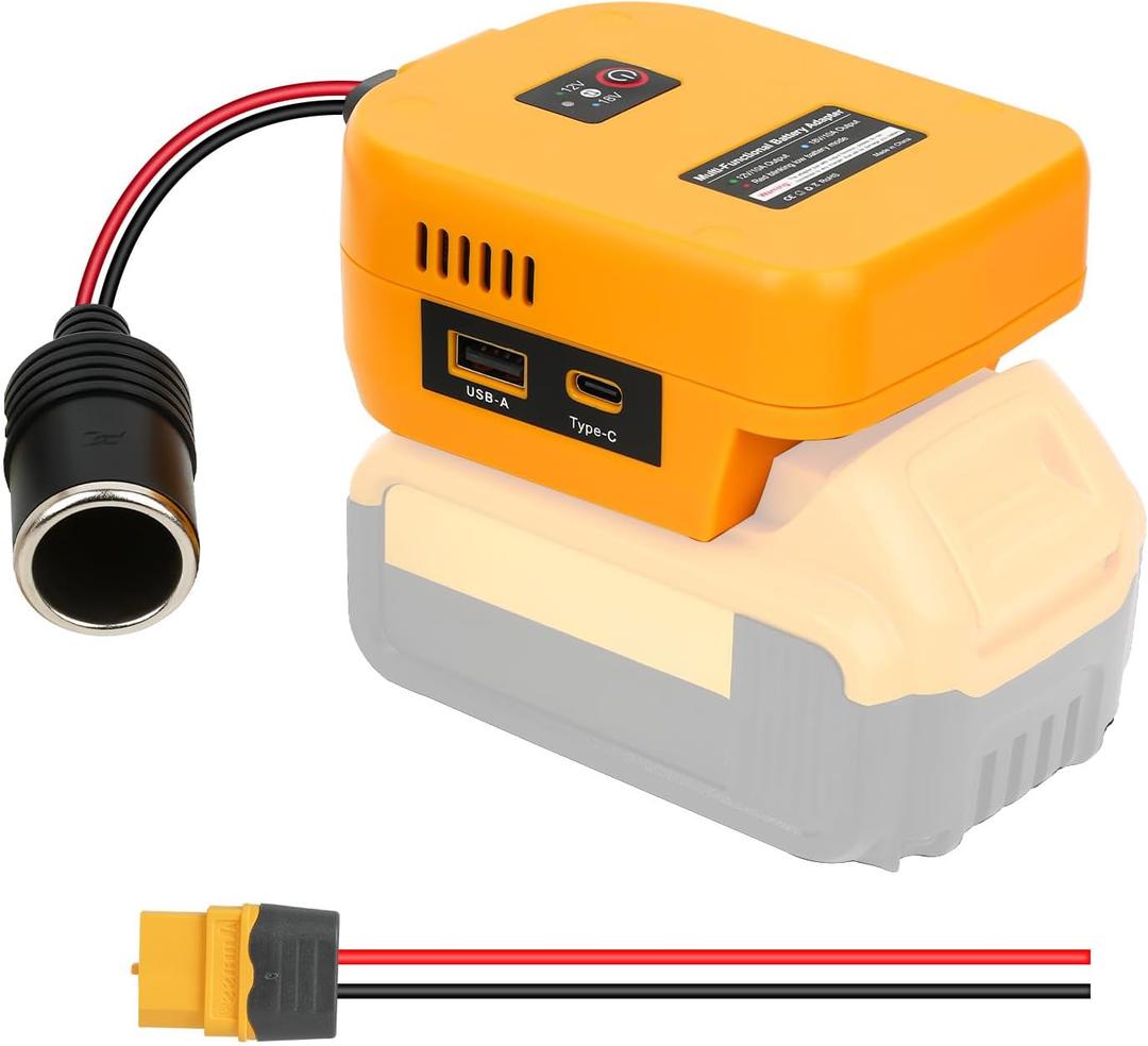 20V to 12V Step-Down Converter for Dewalt 20V Max for Power Battery Adapter Wheel, DC 12V 10A 120W Buck Converter Regulator for Golf Cart RC Car Truck Light & DIY