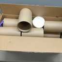4" x 6" Heavy Duty Reinforced Kraft Paper Mailing Tube, Pack of 12 Tubes with 24 Caps Secure USPS Approved Poster Tube Made in USA Cardboard Tube for Shipping and Storing Posters, Prints, Artwork