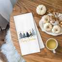 Blue and Gold Christmas Tree Kitchen Towels, Farmhouse Christmas Decor, Winter Holiday Xmas Pine Tree Decorative Dish Tea Hand Towels for Kitchen Bathroom, 16x24 Inch shusanta