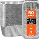 50-Pack Grease Cup Liners for Blackstone - Heavy-Duty Aluminum Foil Drip Pan for Blackstone 17 22 28 36 Inch Griddles Accessories, Disposable 5017 Grease Catcher - Save Time & No Grease Mess