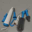 Electric Bottle Brush Cleaner Set, Electric Baby Bottle Brush Cleaner with Rechargeable Electric Bottle Cleaner and Silicone Bottle Brushes and Straw Brush, Automatic Bottle Cleaner Brush (Blue)