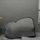 Extra Large Dog Bed House, Cozy Dog House Indoor, Memory Sponge, Plush Dog Cave Bed Crate Cushion with Non-Slip Bottom for Medium Large Dogs (Grey, L)