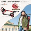 WAYPLUS KS1 Kick Scooter for Ages 6+,Kid, Teens & Adults. Max Load 240 LBS. Foldable, Lightweight, 8IN Big Wheels for Kids, Teen and Adults, 4 Adjustable Levels. Bearing ABEC9 FED Fitness