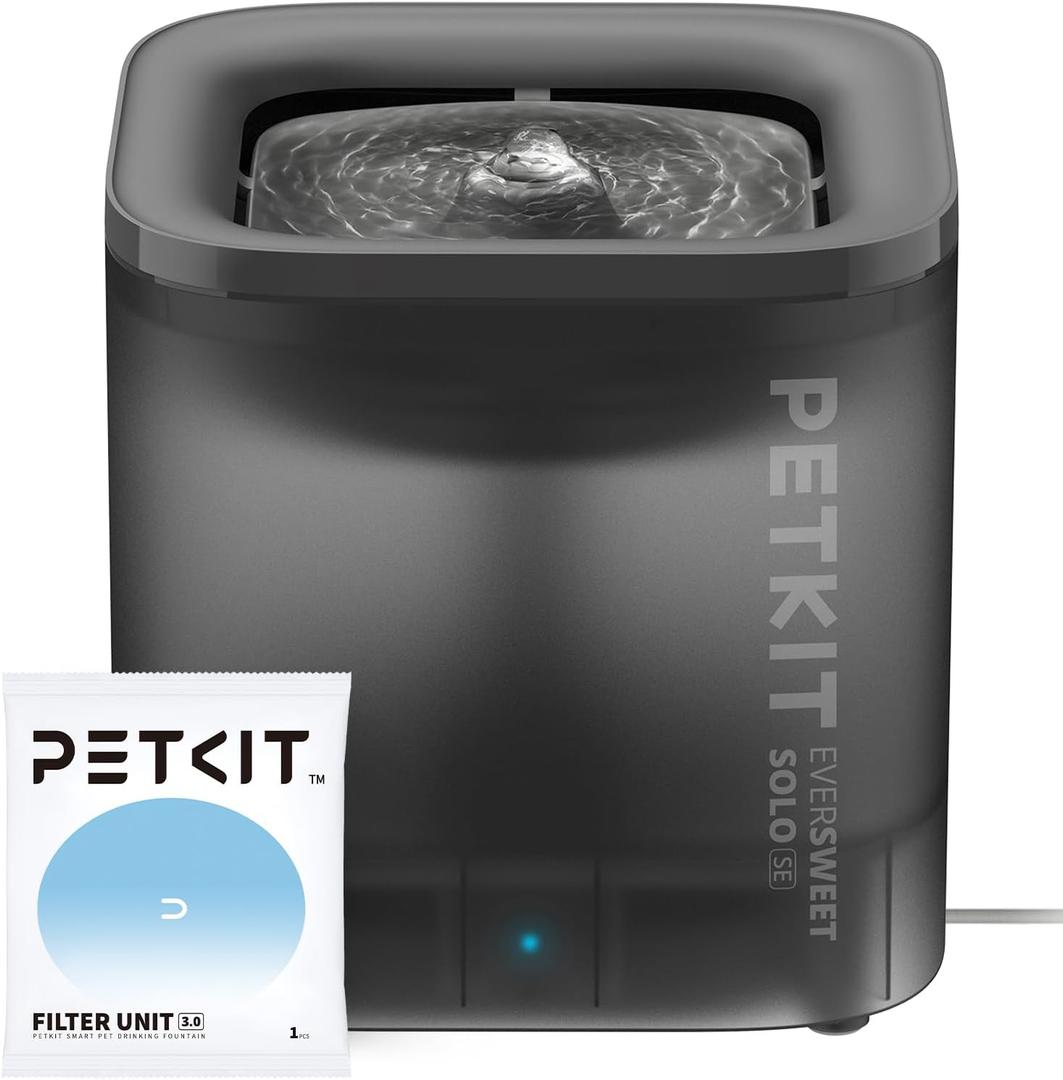 PETKIT New Cat Water Fountain with Wireless Pump, Ultra Quiet 65oz/1.85L Pet Water Fountain for Cats and Dogs Inside, Detachable Design Easy to Clean and Assemble, Filters Included